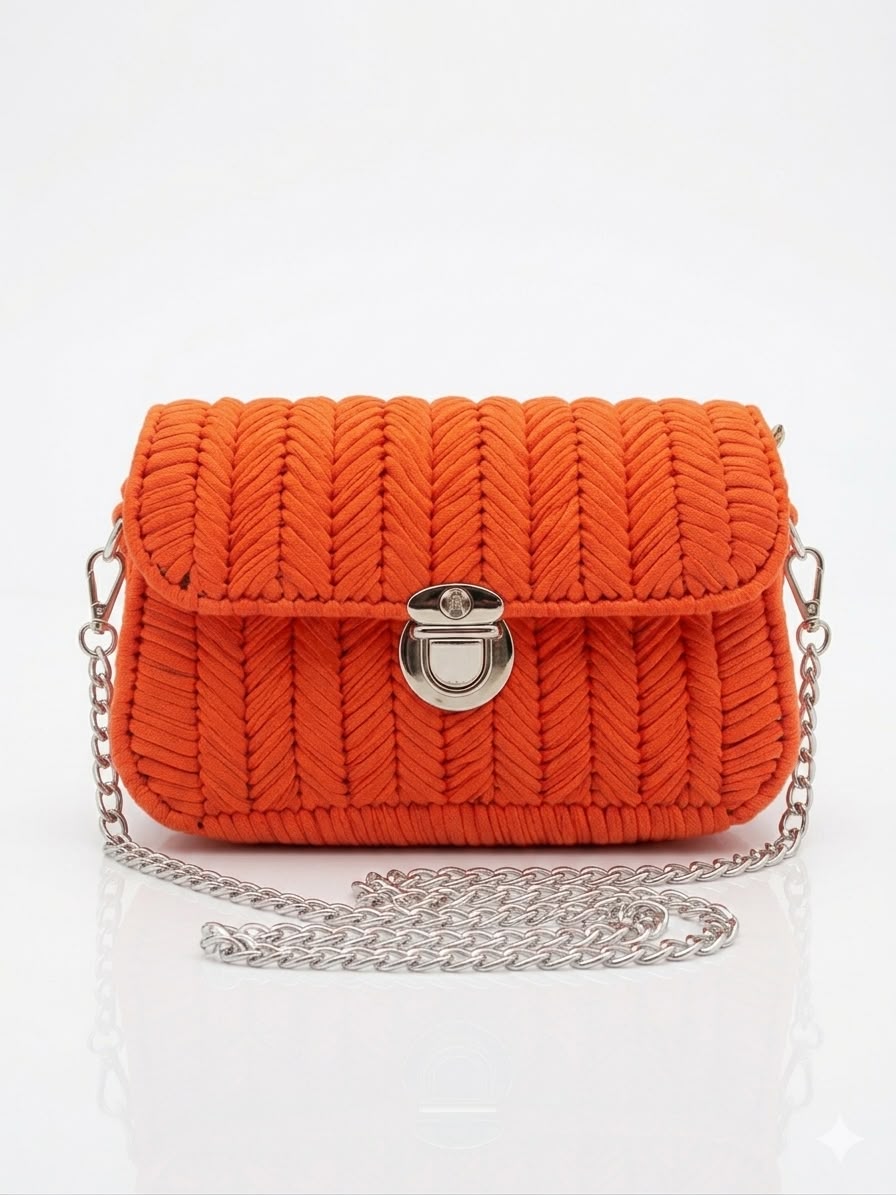 Neon Vitamin - Mini Bag Artigianale Arancio Fluo